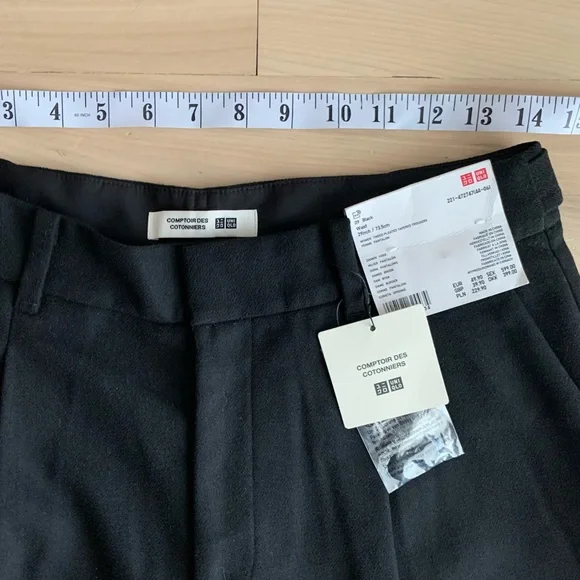[NWT] COMPTOIR DES COTONNIERS|UNIQLO - Tweed Wool Pleated Plattered Trousers - Picture 4 of 14